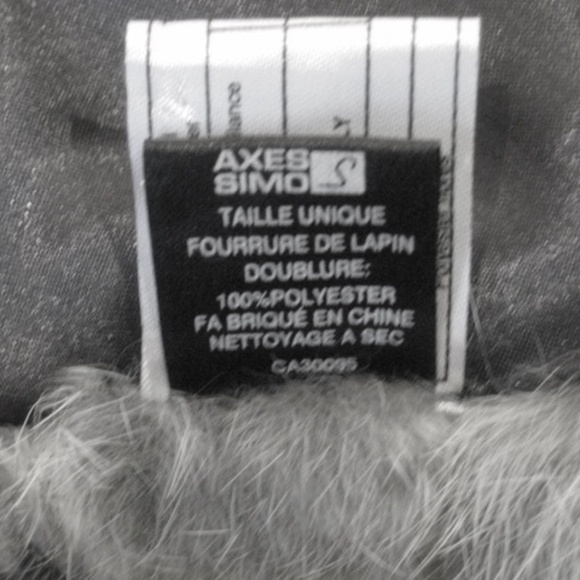 Axes Simo Rabbit Fur Collar With Tie - Picture 5 of 6